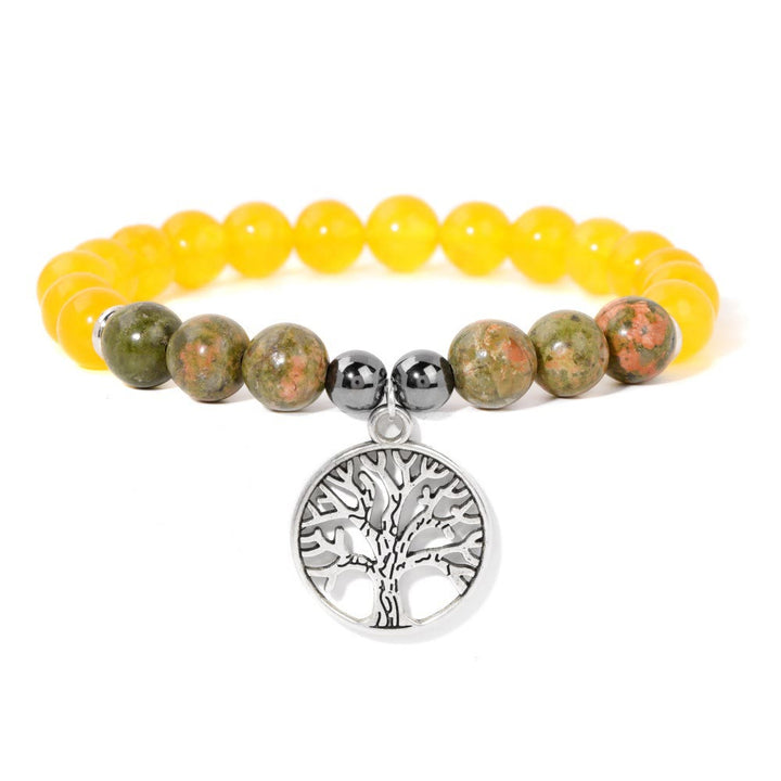 Naturligt krystal-livstræ-armbånd – Mila