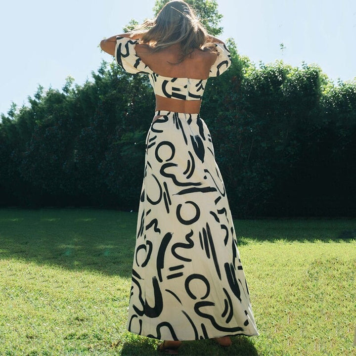 Conjunto bohemio ligero y elegante de dos piezas para mujer – Amira