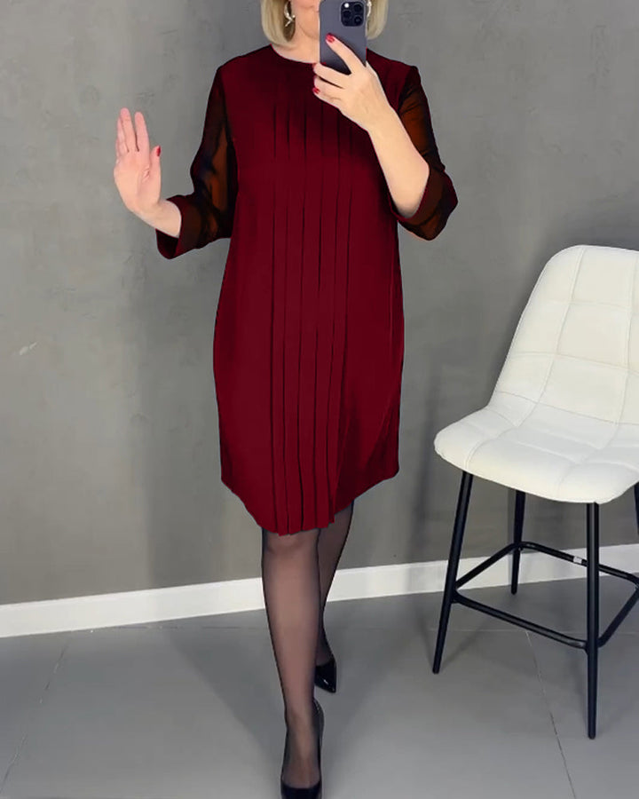 Elegant skiftkjole med mesh-detaljer – Gabrielle