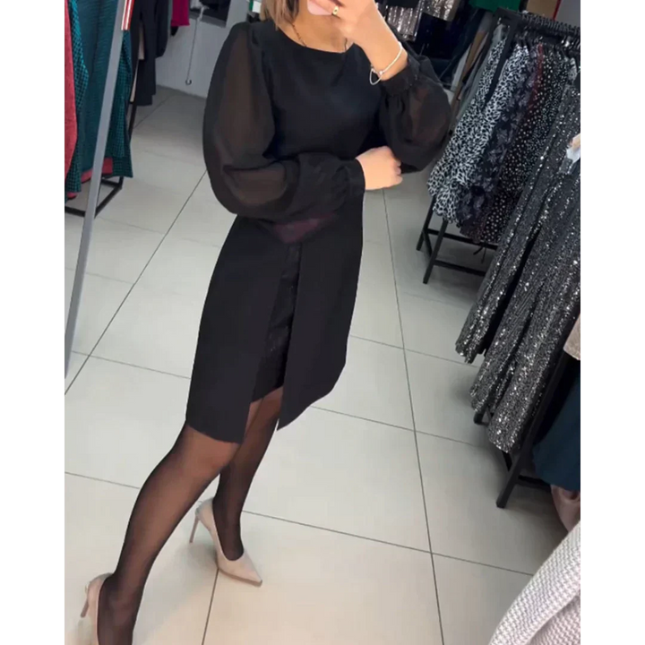 Klassisches Kleid mit langen Ärmeln – Isabelle