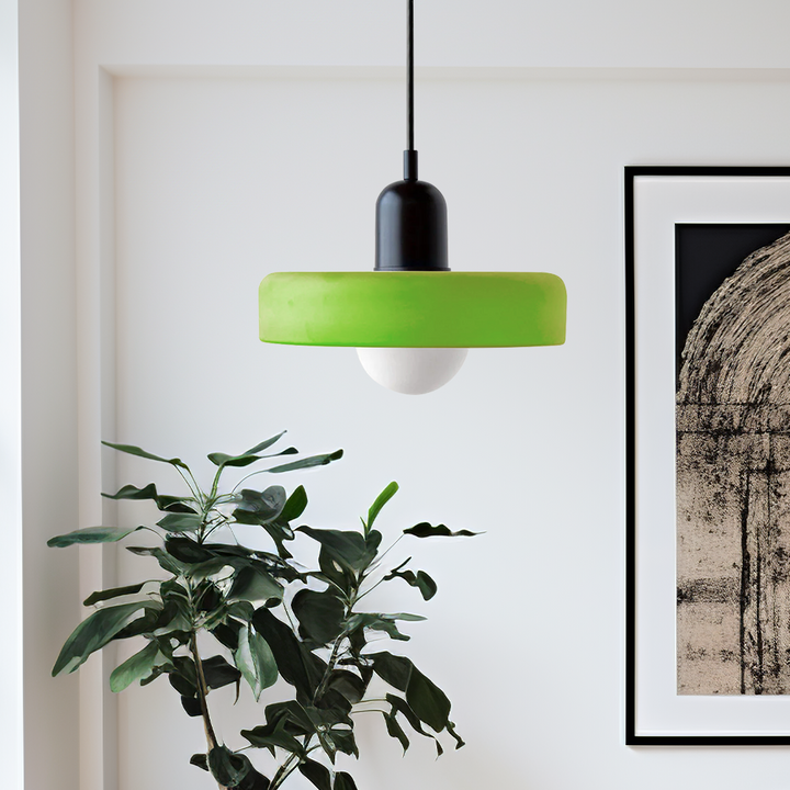 Colorful pendant lamp in Bauhaus style - StiloGlas