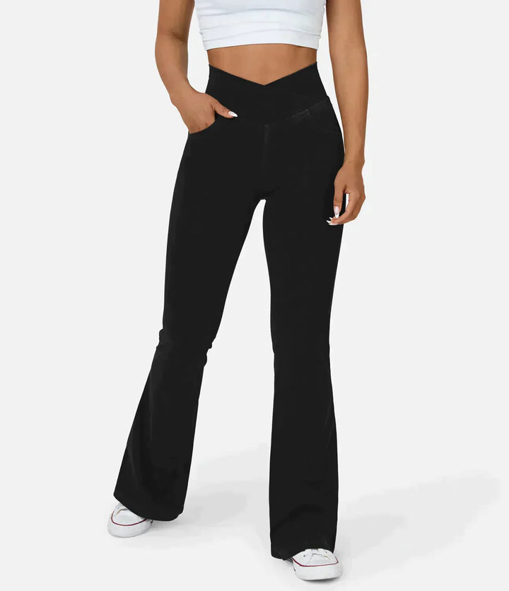 Jeans bootcut elegantes para mujer - Rosa