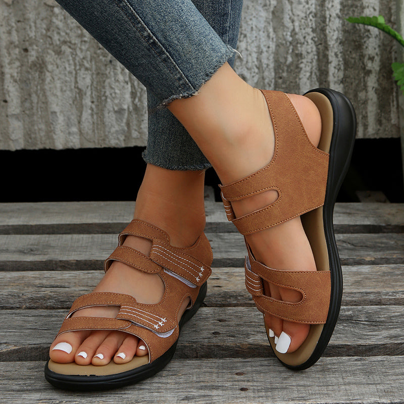 Casual damesandaler med velcrolukning – Nina