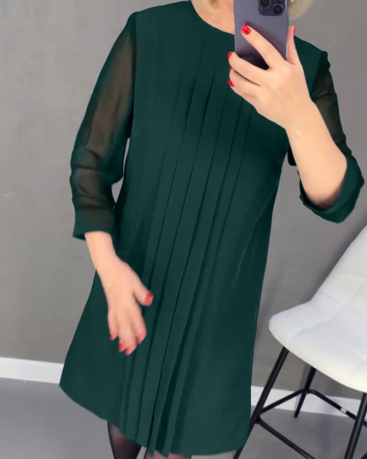 Elegant skiftkjole med mesh-detaljer – Gabrielle