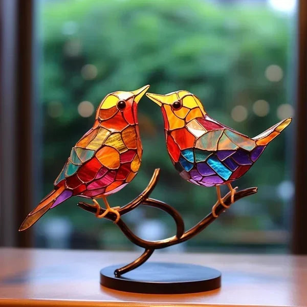 Colorful acrylic birds for stylish interior design - ChicGlass Birds
