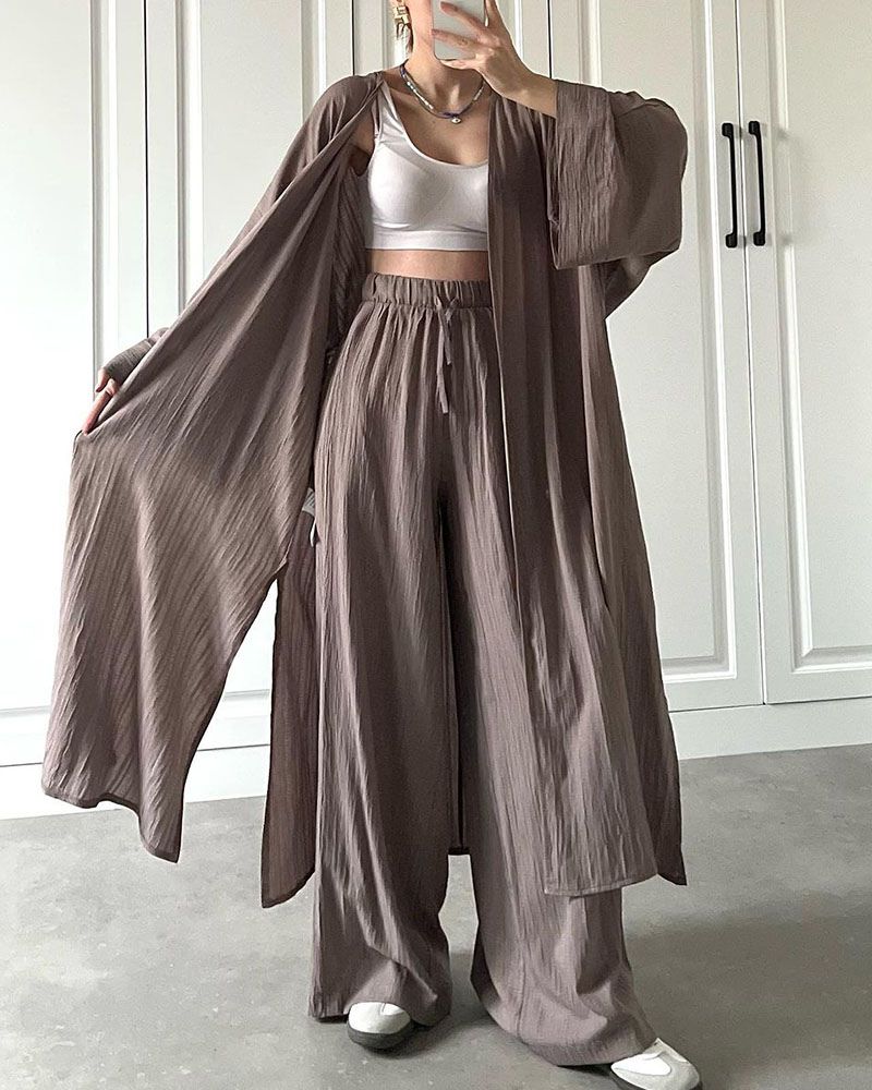 Lässiges Zweiteiler-Set Damen mit Weste und Hose – Thalia