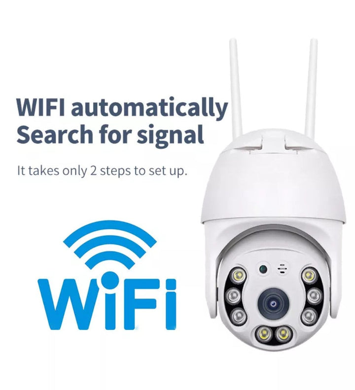 Trådløst udendørs overvågningskamera med WiFi – SecureView 360