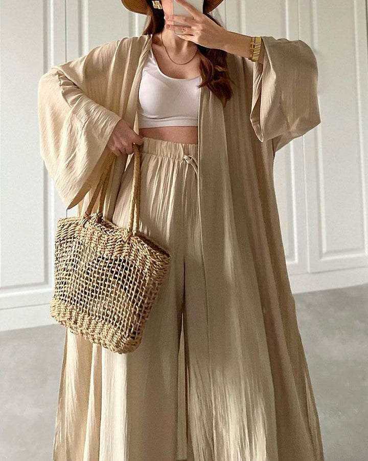 Lässiges Zweiteiler-Set Damen mit Weste und Hose – Thalia