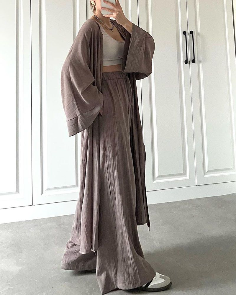 Lässiges Zweiteiler-Set Damen mit Weste und Hose – Thalia