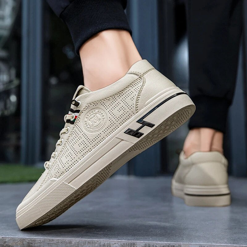 Men's Sneakers Made of Perforated Leather with Lightweight Construction – Ethan