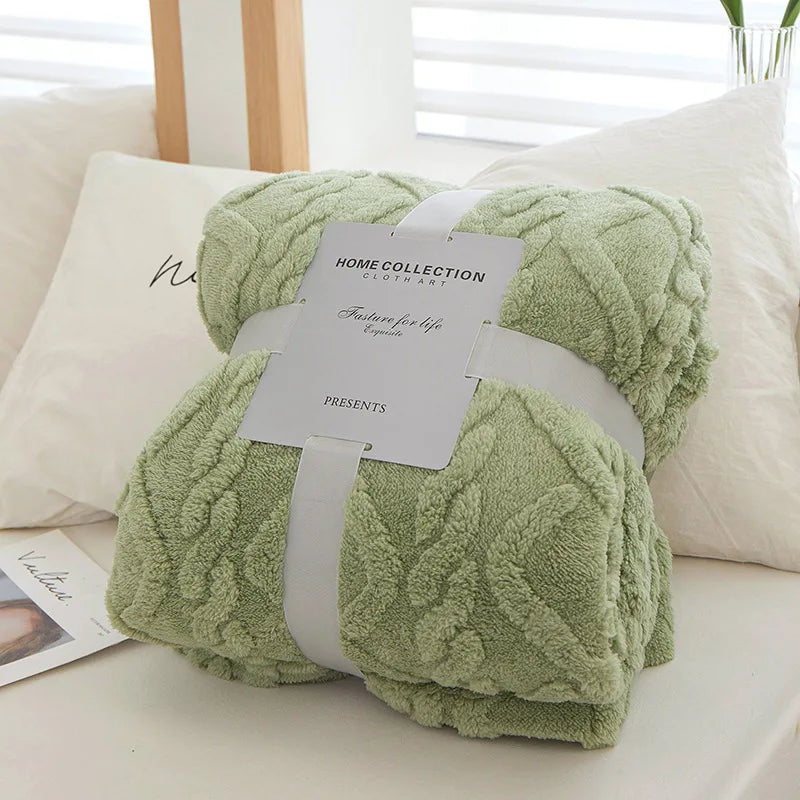 To-sidet tyk lammeuldtæppe - CozyLuxe