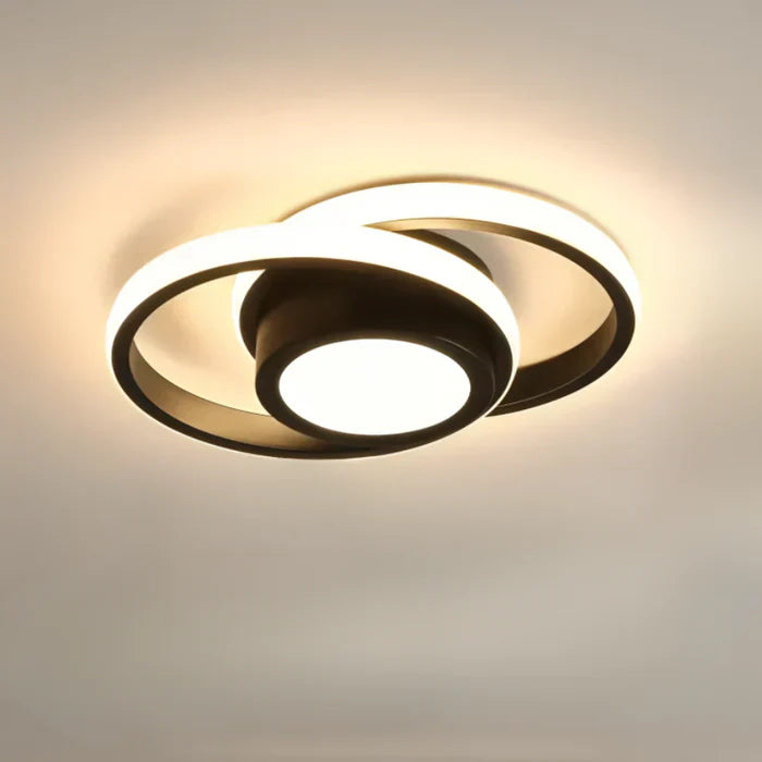 Moderne LED-taklampe med dobbelt ringdesign – Twilight Rings