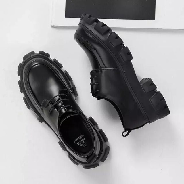 Modern leather shoes with thick sole – Ethan