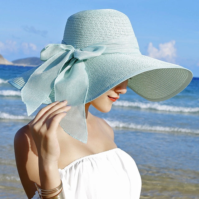 Sombrero de paja para mujer con protección solar – Candy