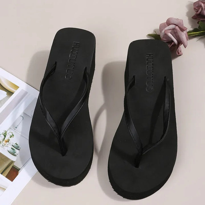 Women's platform slide sandals with clip-toe design – Riviera