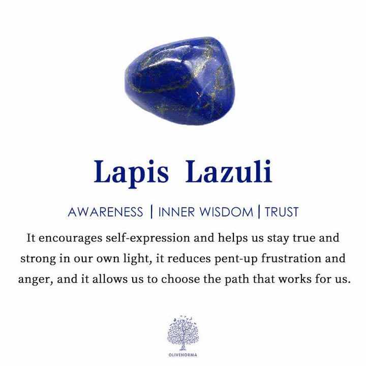 Anti-angst armbånd med ametyst, lepidolit og lapis lazuli - Aurora