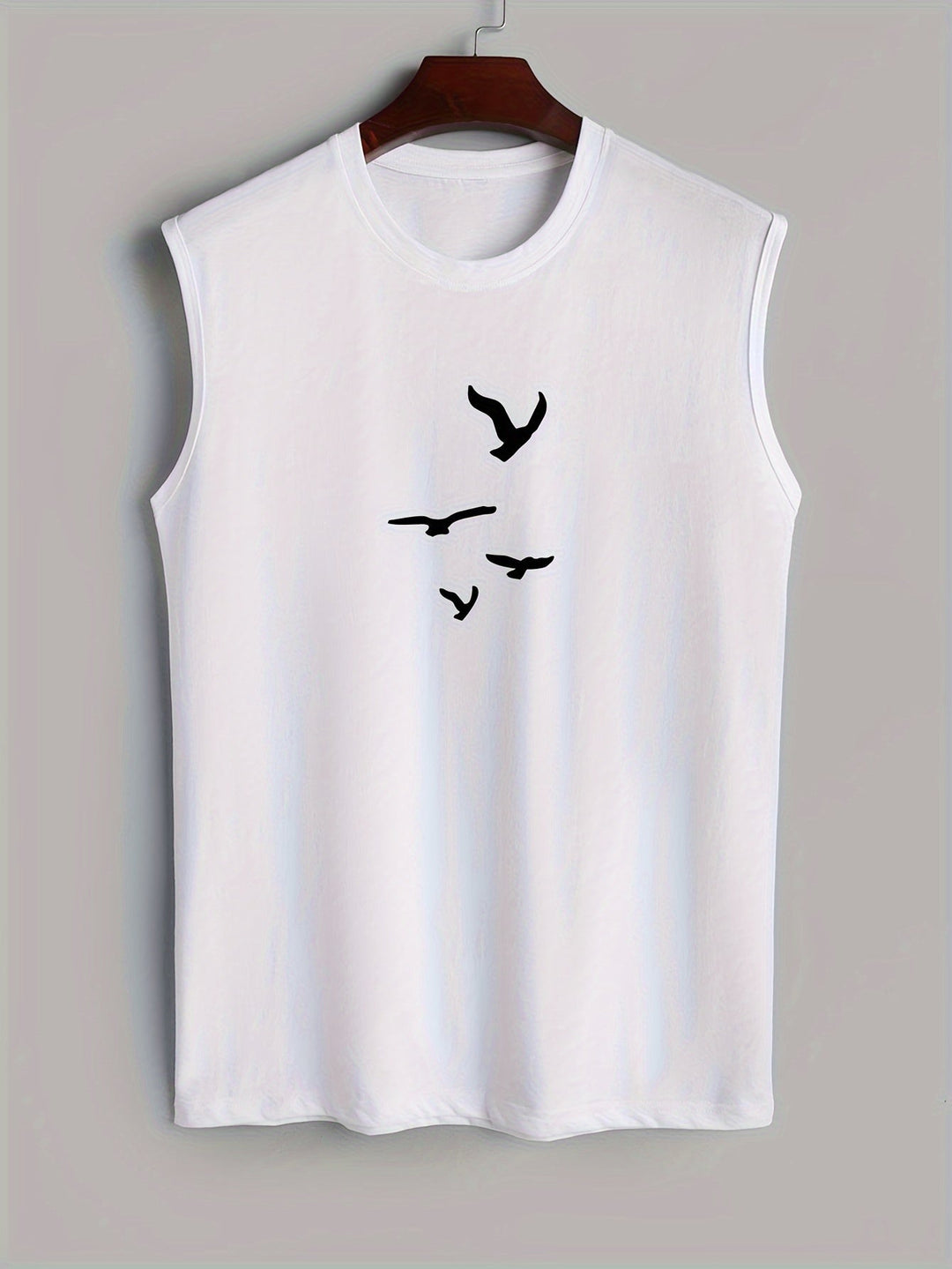 Sleeveless Shirt with Bird Print Cotton Summer Look - Noah