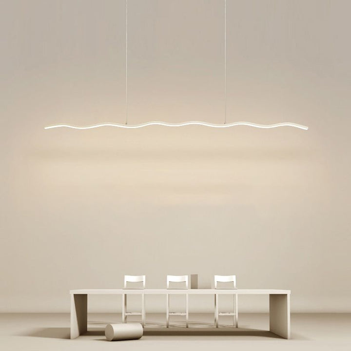 LED-Pendelleuchte mit modernem Wellenlinien-Design – WaveGlow