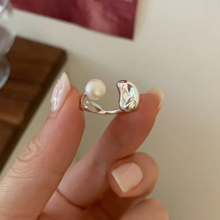 Pearl Bean Adjustable Ring – Elin