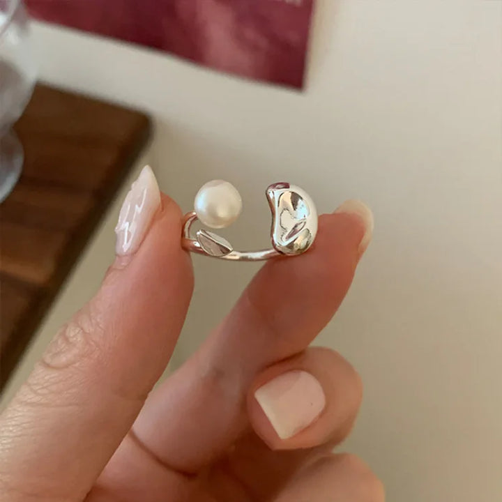 Pearl Bean Adjustable Ring – Elin
