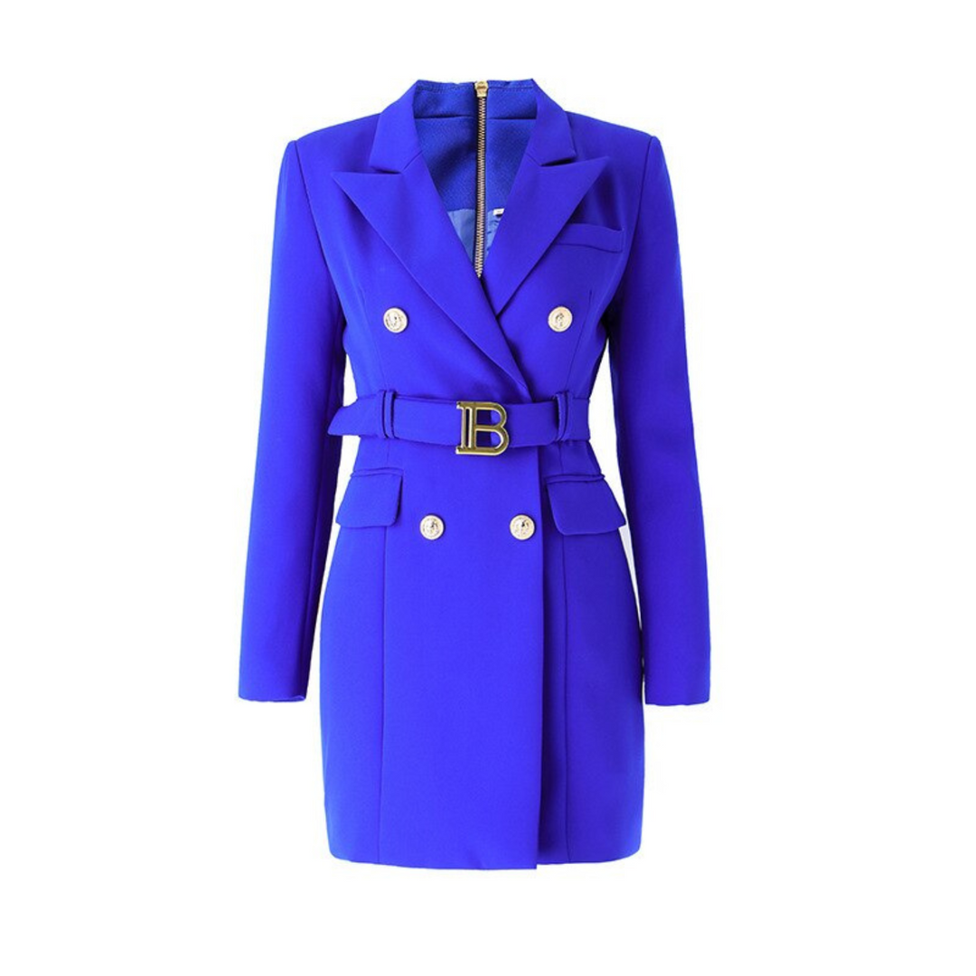 Stilvolles Einfarbiges Blazer-Kleid - Celeste
