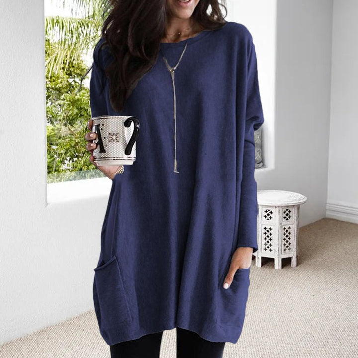 Oversized dame høstgenser med lommer – Yara