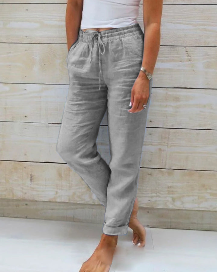 Luxurious Cotton-Linen Pants - SereneComfort