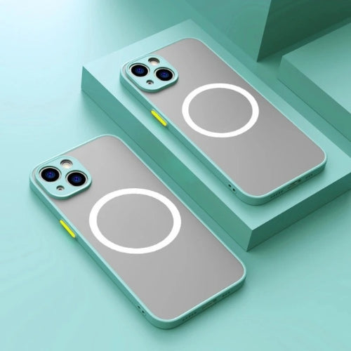 Mattes magnetisk mobilcover med Magsafe og faldbeskyttelse – 1+1 GRATIS