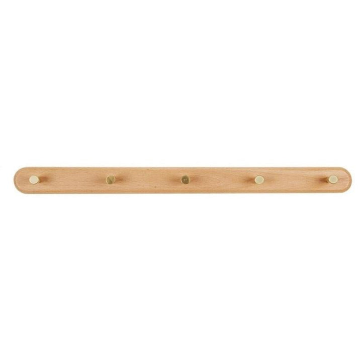 Wandgarderobe aus Holz mit Messinghaken - LignaHook