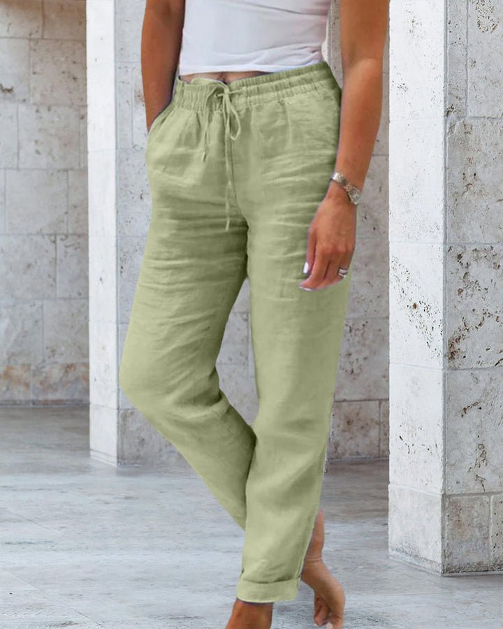 Luxurious Cotton-Linen Pants - SereneComfort