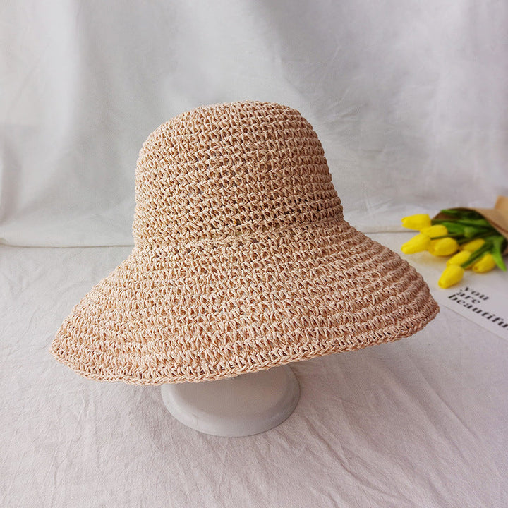Light draping retro flat summer hat – Emma