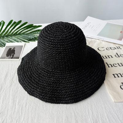Light draping retro flat summer hat – Emma