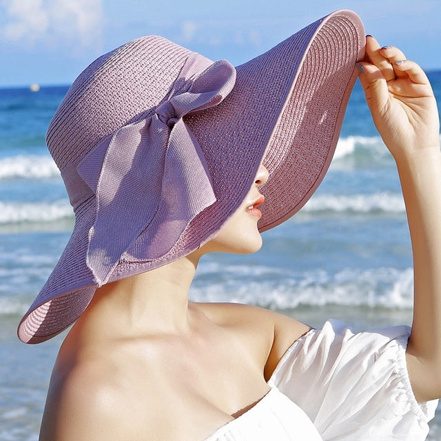 Sombrero de paja para mujer con protección solar – Candy