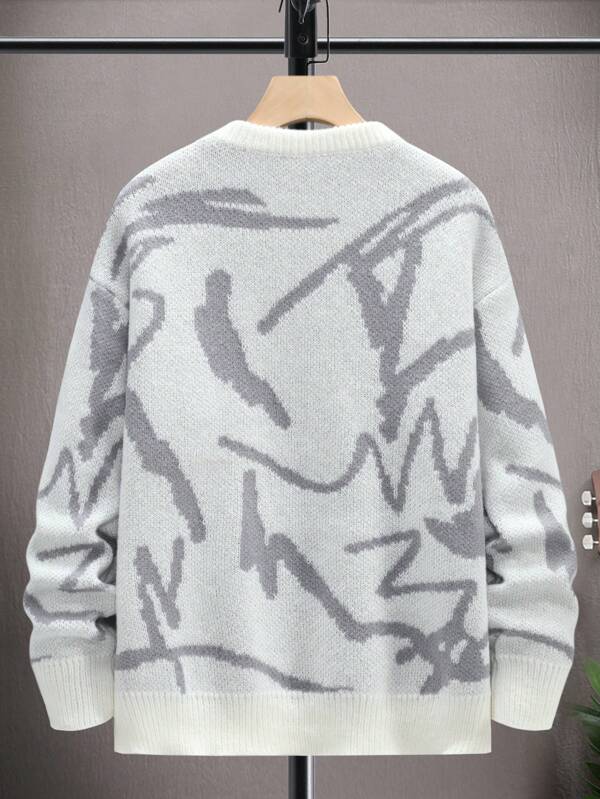 Herresweater med grafisk print – Arvid