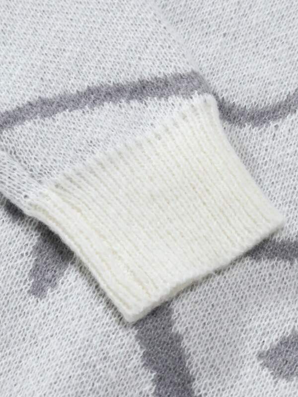 Herresweater med grafisk print – Arvid