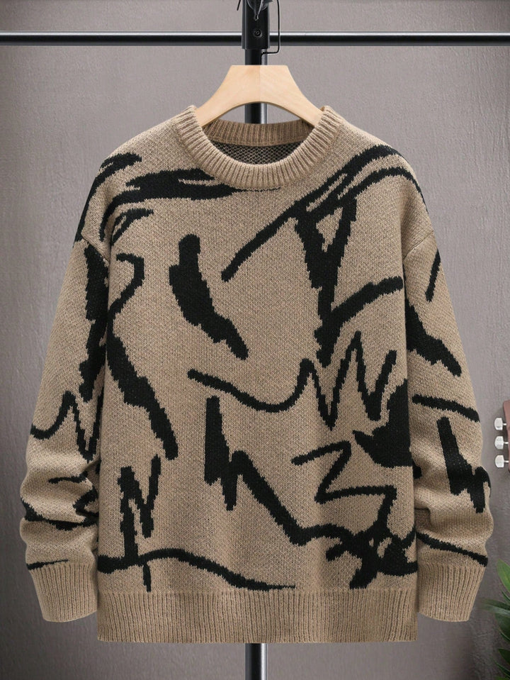 Herresweater med grafisk print – Arvid