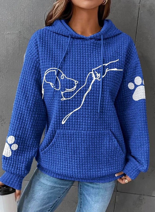 Varm damehoodie med hundedesign – Selma