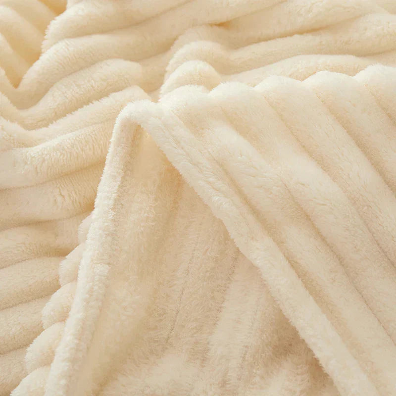 Wide Striped Flannel Fleece Blanket – CozyStripe