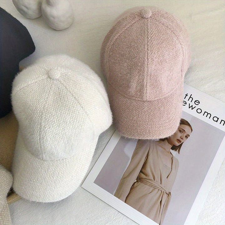 Warm women's baseball cap with faux fur for autumn & winter – Lorena