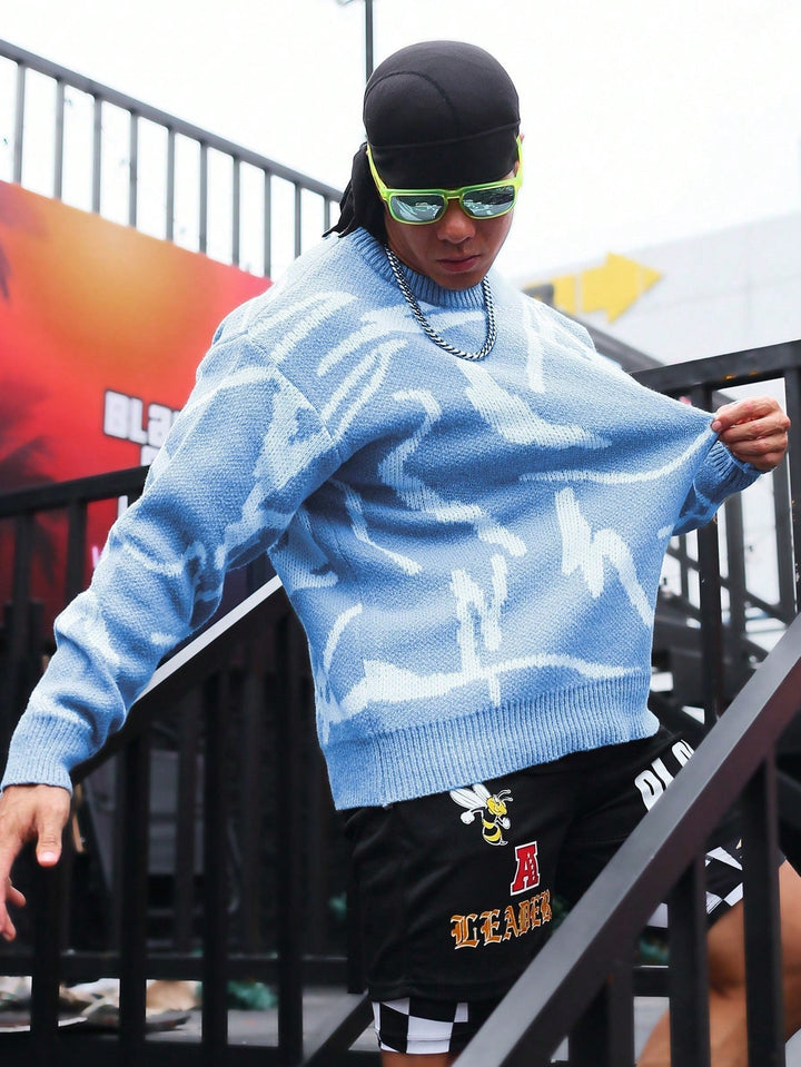 Herresweater med grafisk print – Arvid