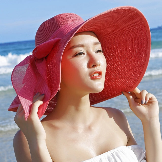 Sombrero de paja para mujer con protección solar – Candy