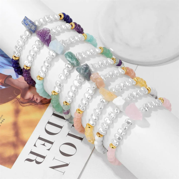 Natural Crystal Bead Bracelet – Eline
