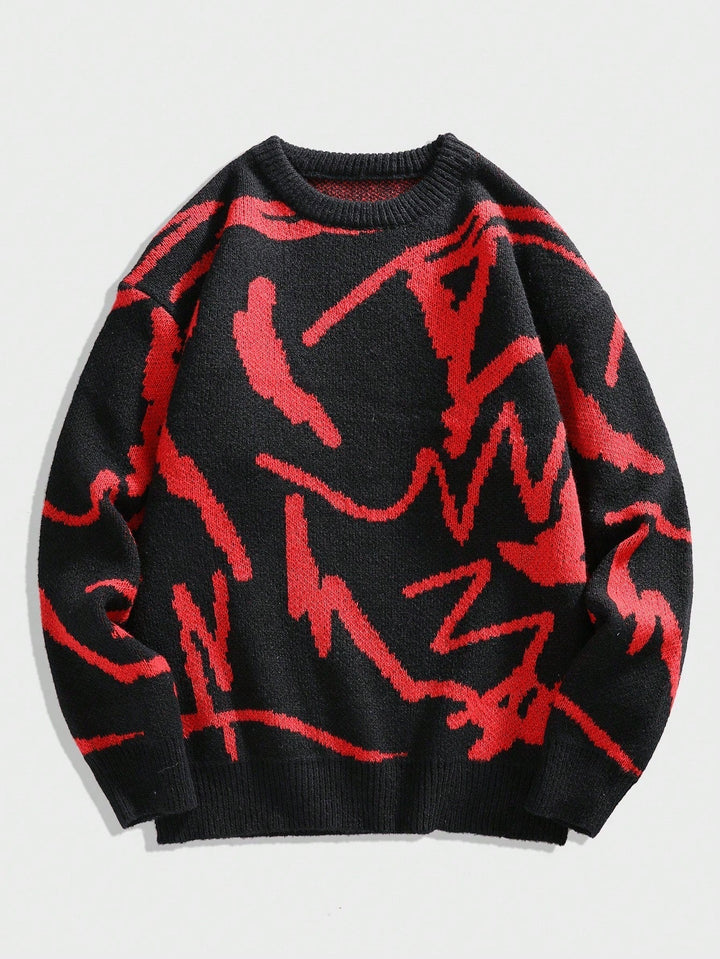 Herresweater med grafisk print – Arvid