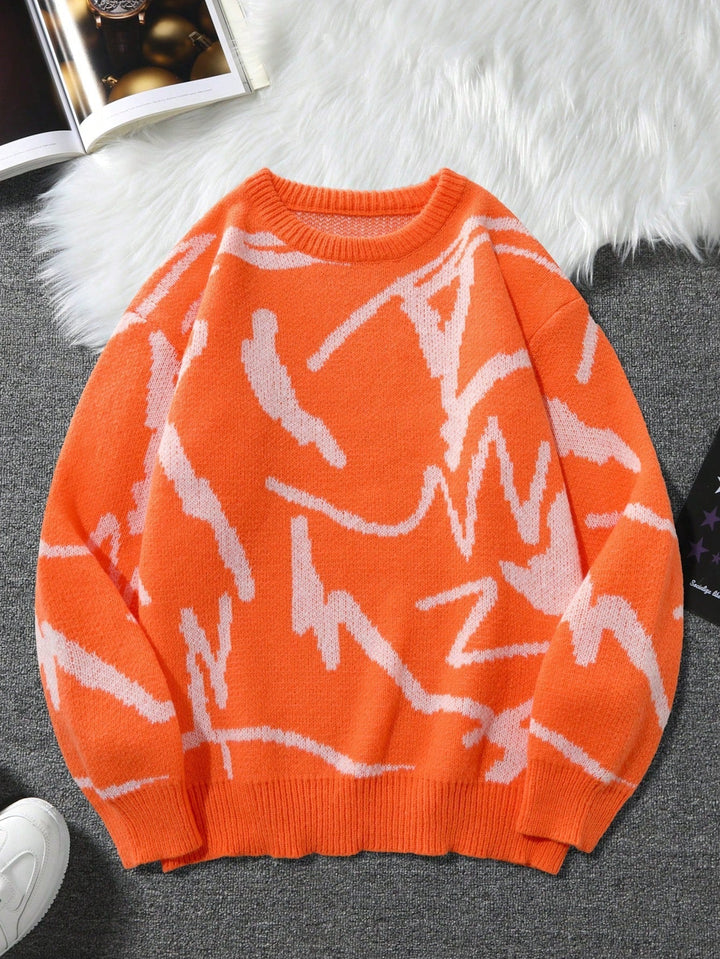 Herresweater med grafisk print – Arvid