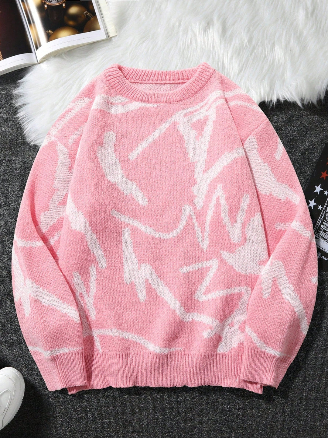 Herresweater med grafisk print – Arvid