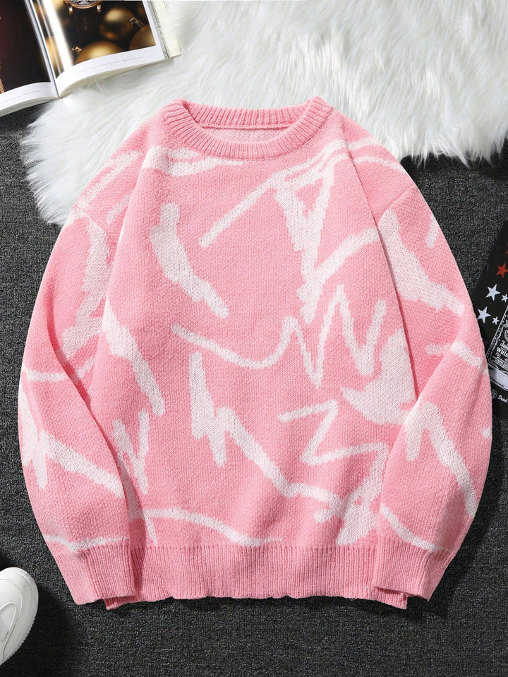 Herresweater med grafisk print – Arvid