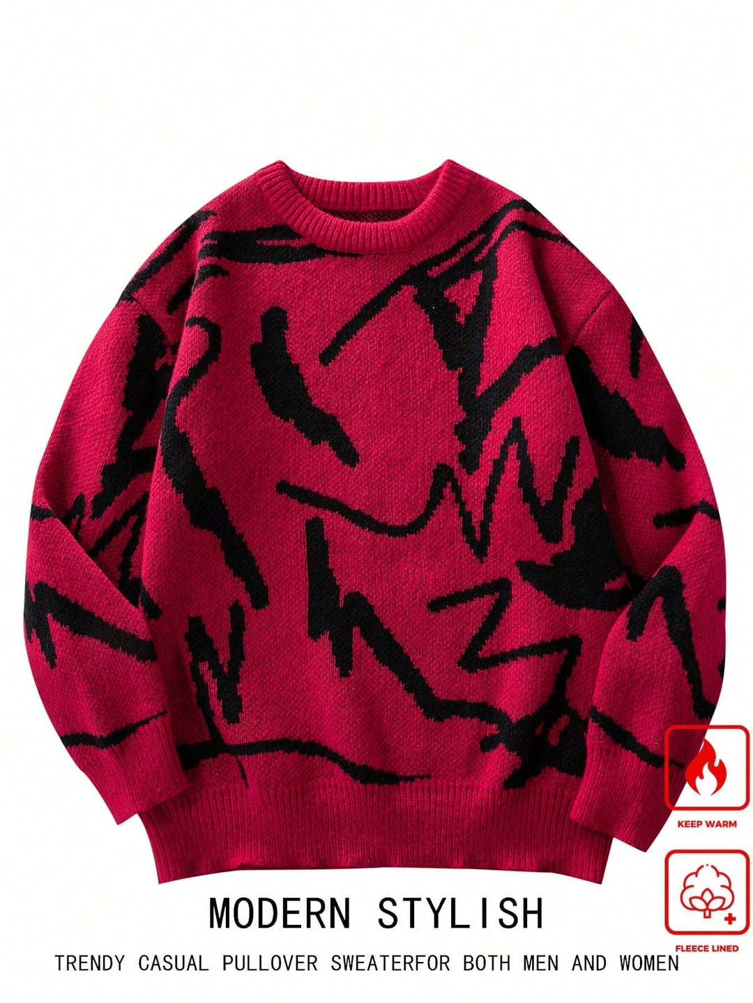 Herresweater med grafisk print – Arvid