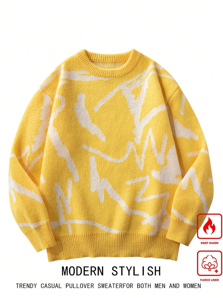 Herresweater med grafisk print – Arvid