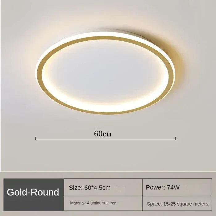 Scandinavian Round Ceiling Light - AuroraSphere