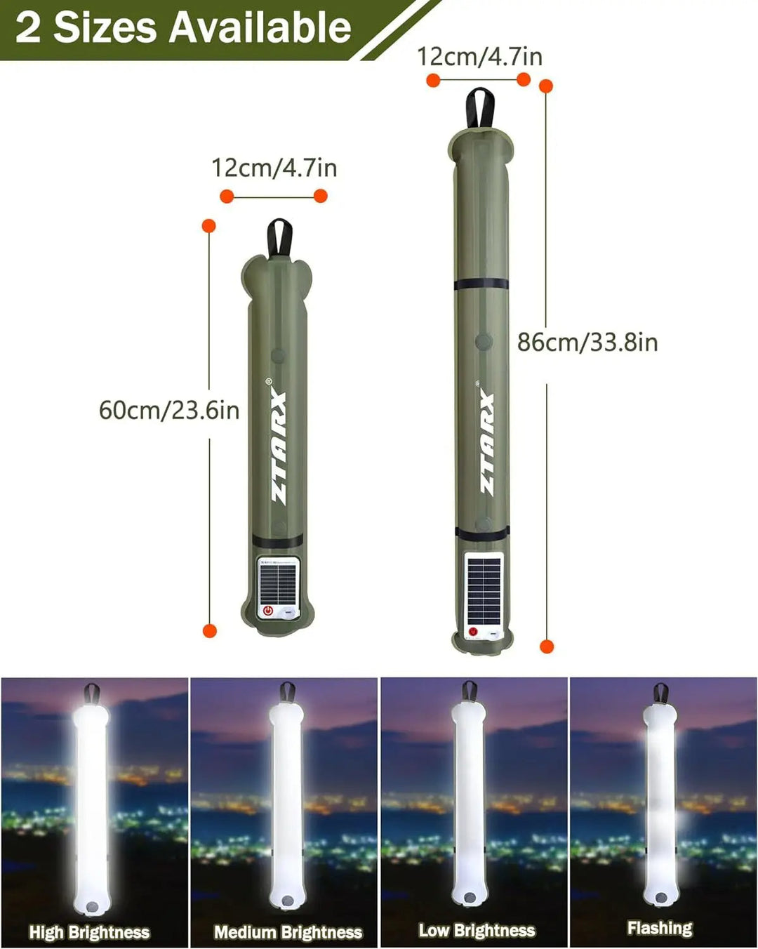 Inflatable Solar LED Tube Lamp – LumiGlow Pro